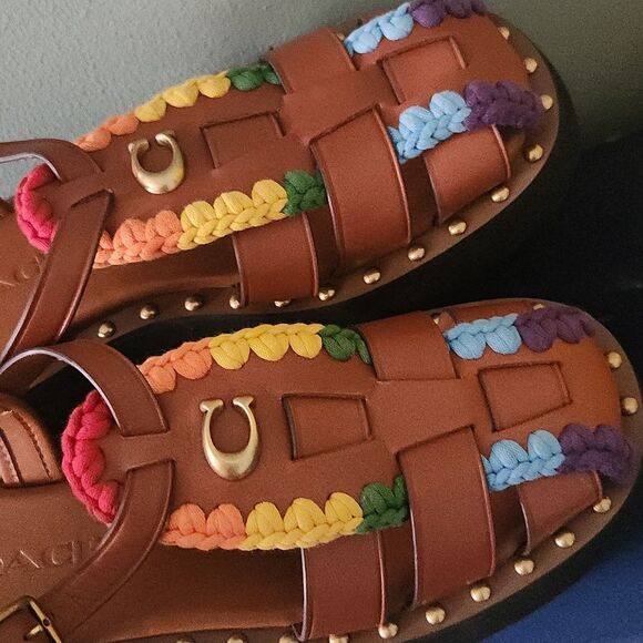 Coach Vivienne Sandal With Rainbow Crochet - Picture 8 of 9